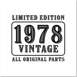 All original parts vintage 1978 limited edition birthday Posters and Art